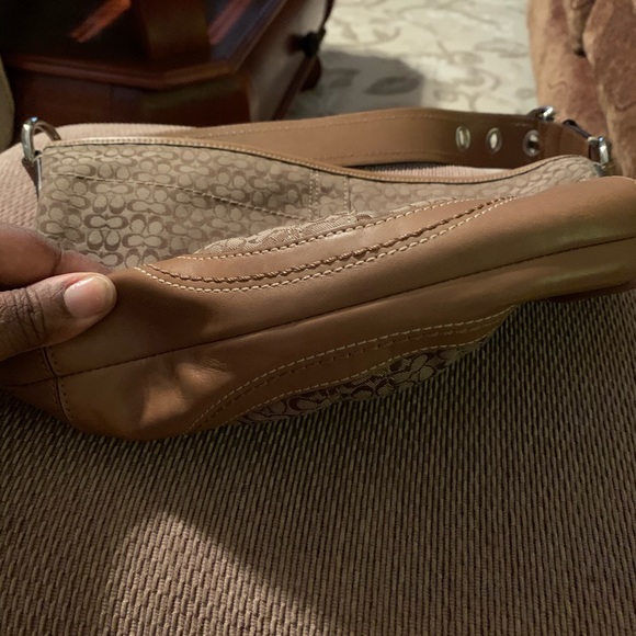 Coach Beige/Leather Handbag - Picture 5 of 6